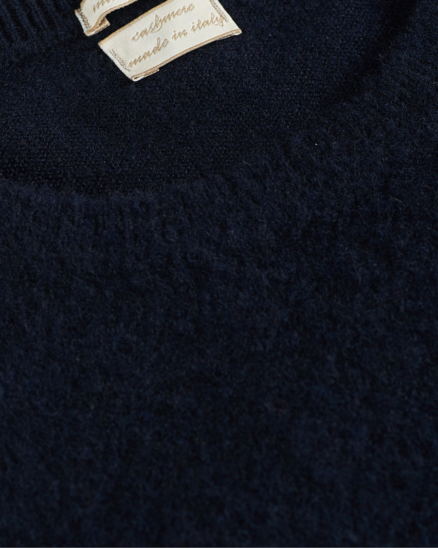 Herren | Pullover | Massimo Alba | Brushed Cashmere Crew Neck Navy