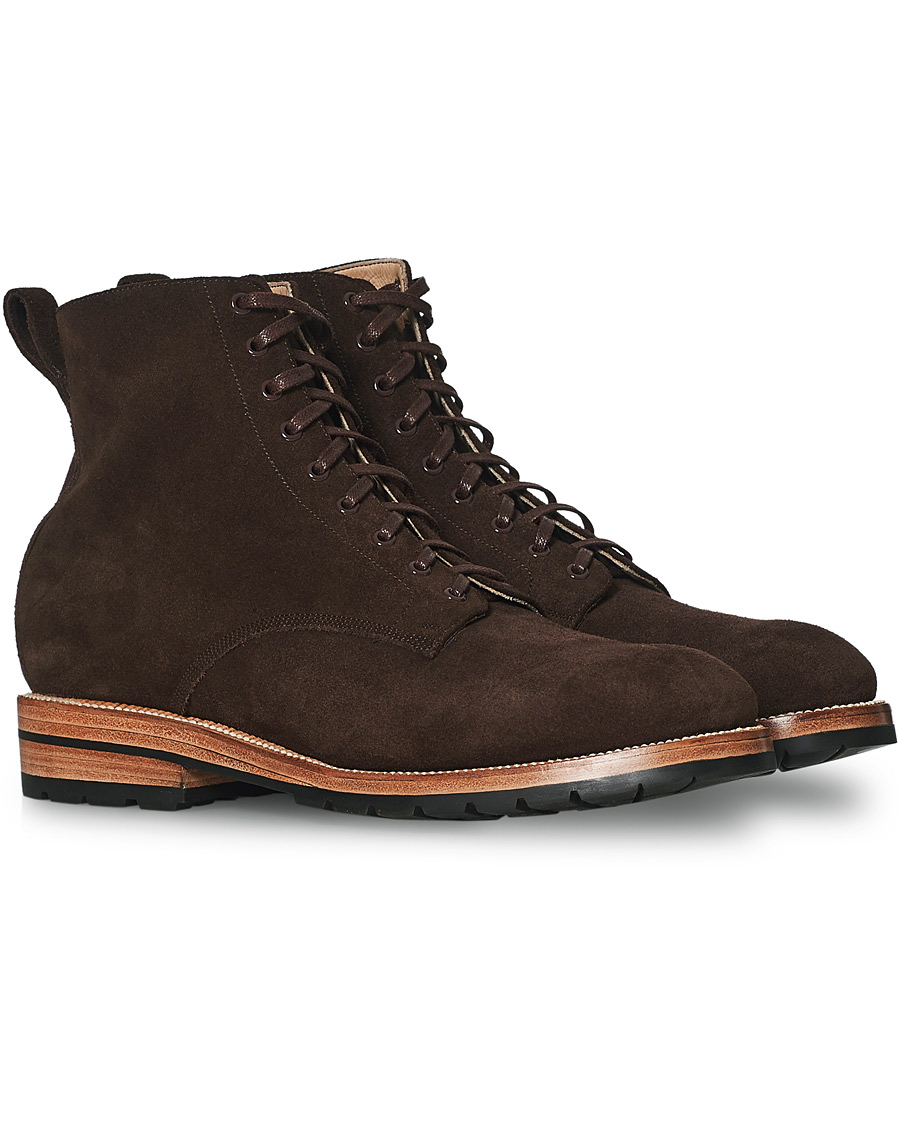 Herren | Yuketen Lace Up Boots Dark Brown Suede | Yuketen | Lace Up Boots Dark Brown Suede