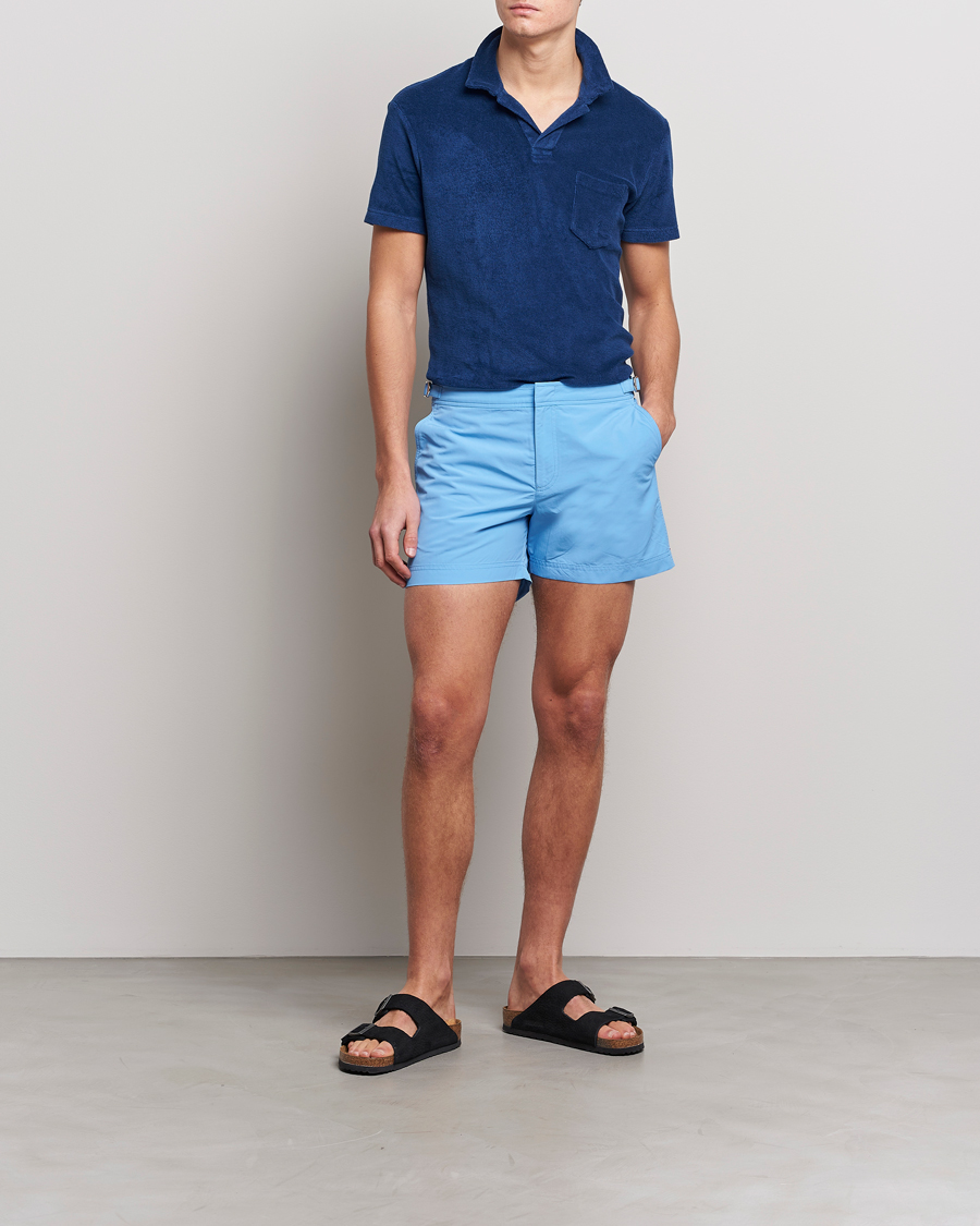 Herren | Poloshirts | Orlebar Brown | Terry Polo Blue Wash