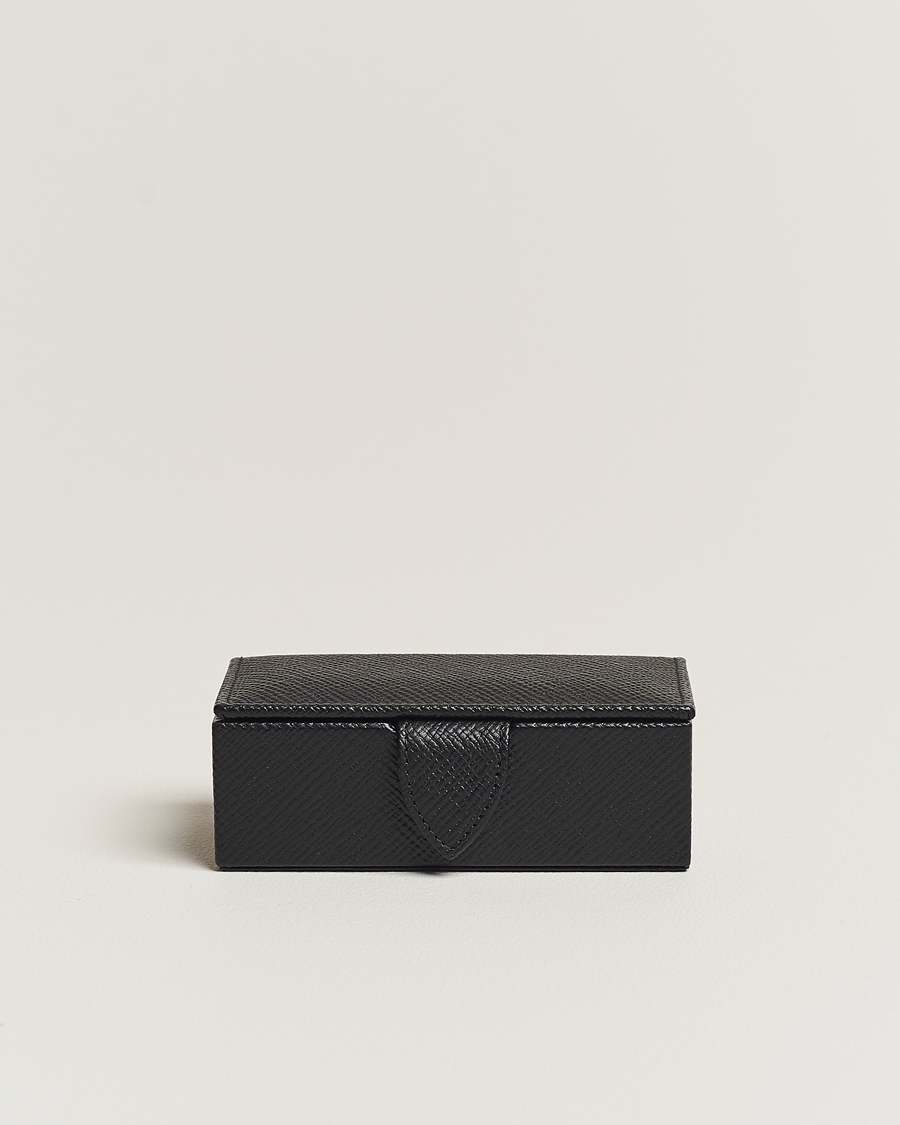 Herren | Smythson | Smythson | Panama Mini Cufflink Box Black