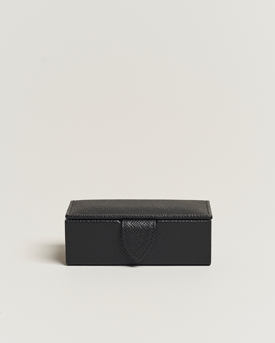 Herren | Best of British | Smythson | Panama Mini Cufflink Box Black