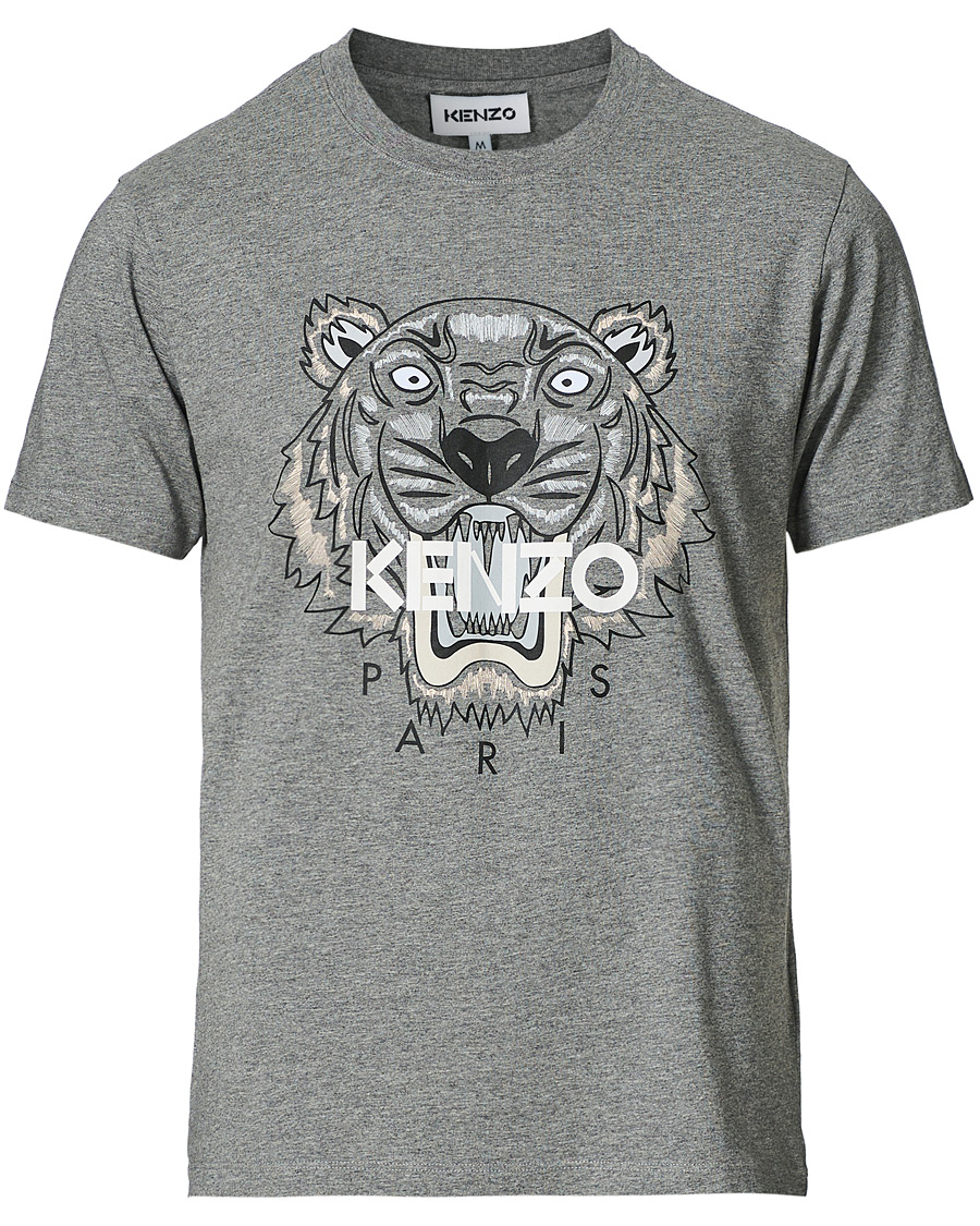 Herren | T-Shirts | KENZO | Icon Tiger Crew Neck Tee Light Grey