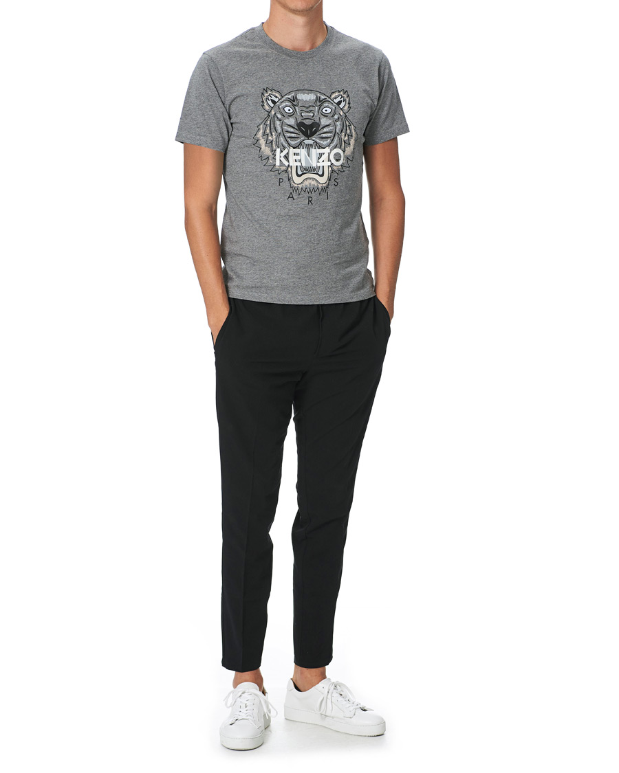 Herren | T-Shirts | KENZO | Icon Tiger Crew Neck Tee Light Grey