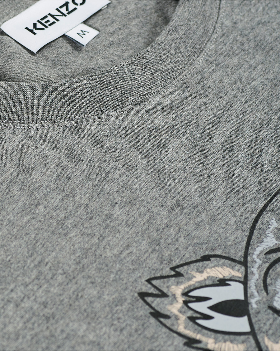 Herren | T-Shirts | KENZO | Icon Tiger Crew Neck Tee Light Grey