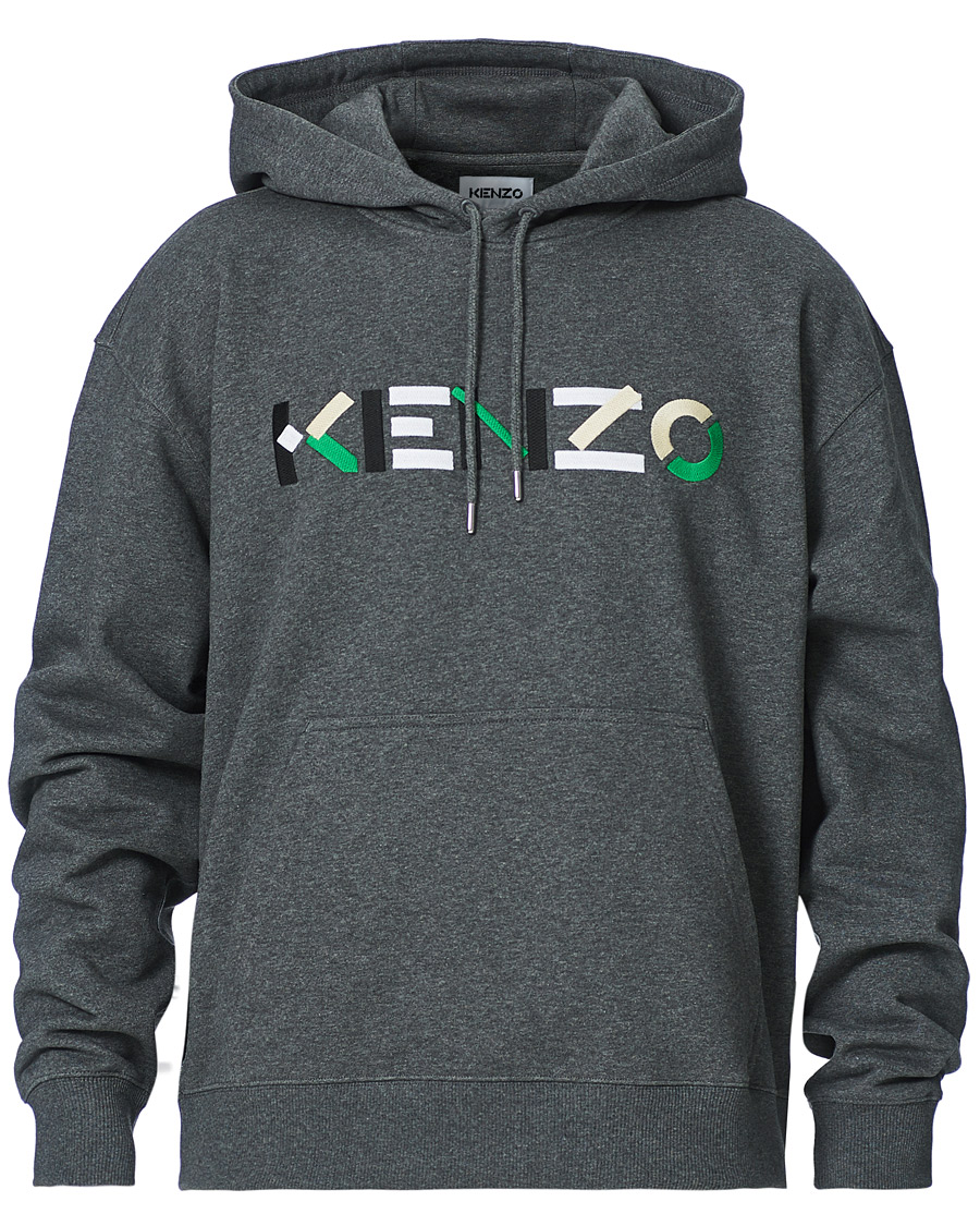 Herren | Pullover | KENZO | Logo Multicolor Oversize Hoodie Grey Heather