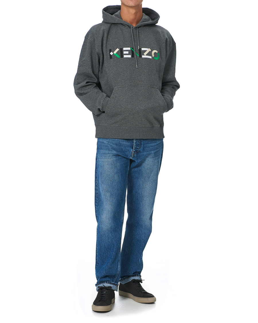 Herren | Pullover | KENZO | Logo Multicolor Oversize Hoodie Grey Heather