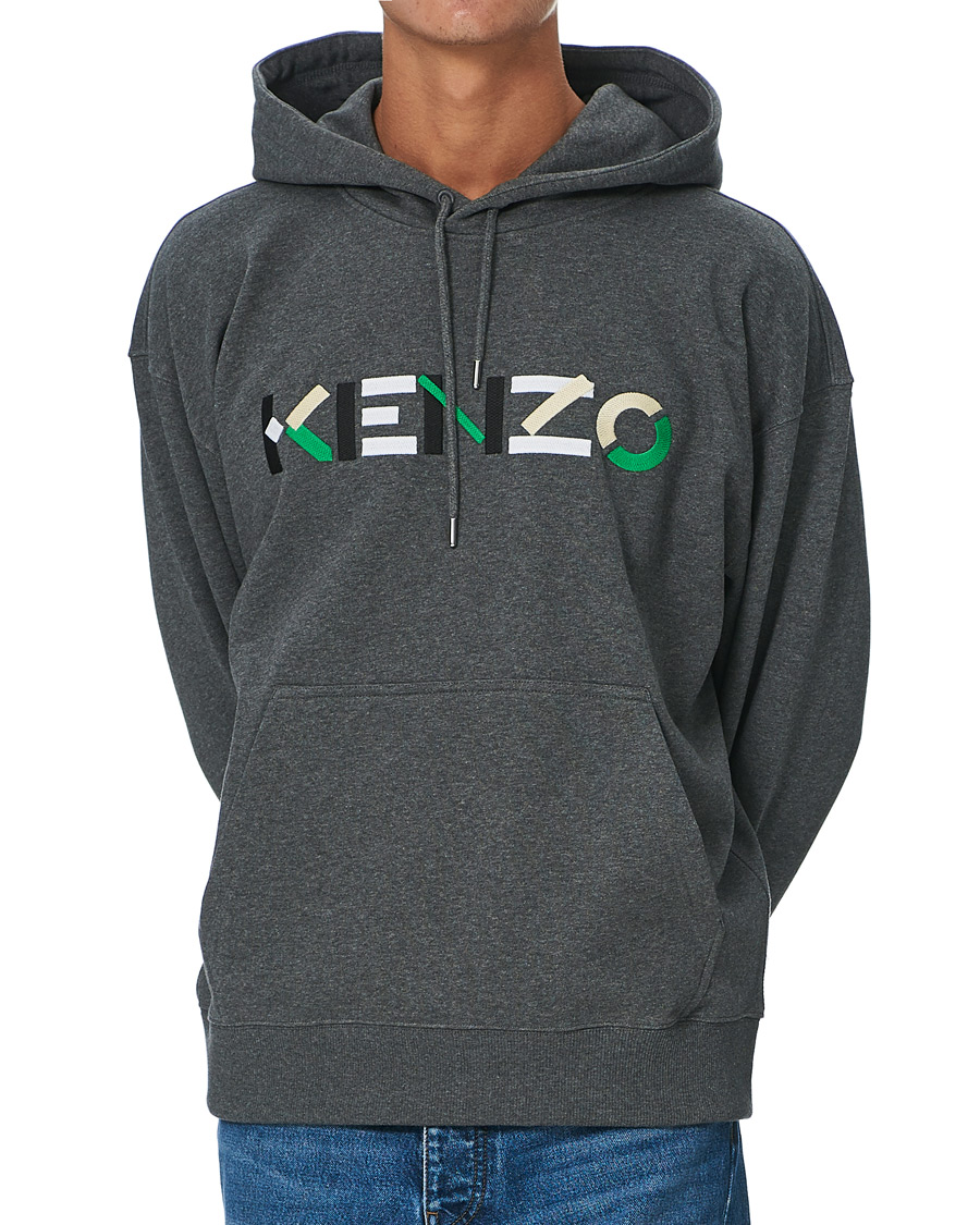 Herren | Pullover | KENZO | Logo Multicolor Oversize Hoodie Grey Heather