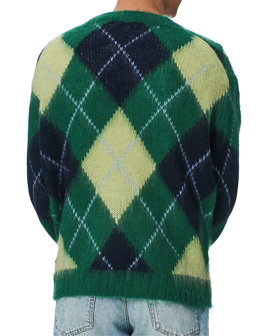 Herren | Pullover | KENZO | Brushed Argyle Sweater Green