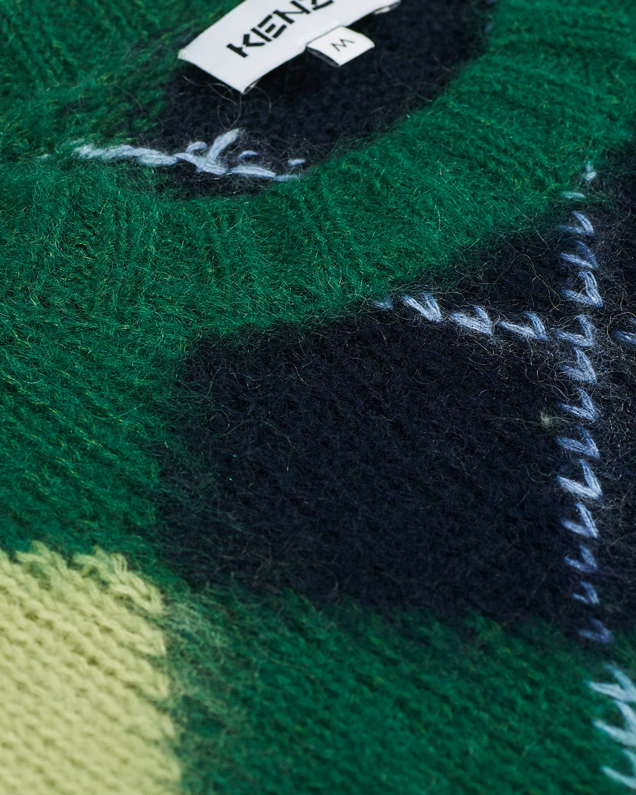 Herren | Pullover | KENZO | Brushed Argyle Sweater Green