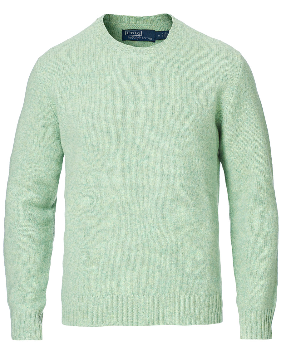 Herren | Pullover | Polo Ralph Lauren | Wool/Cashmere Knitted Crew Neck Sweater Seafoam Green