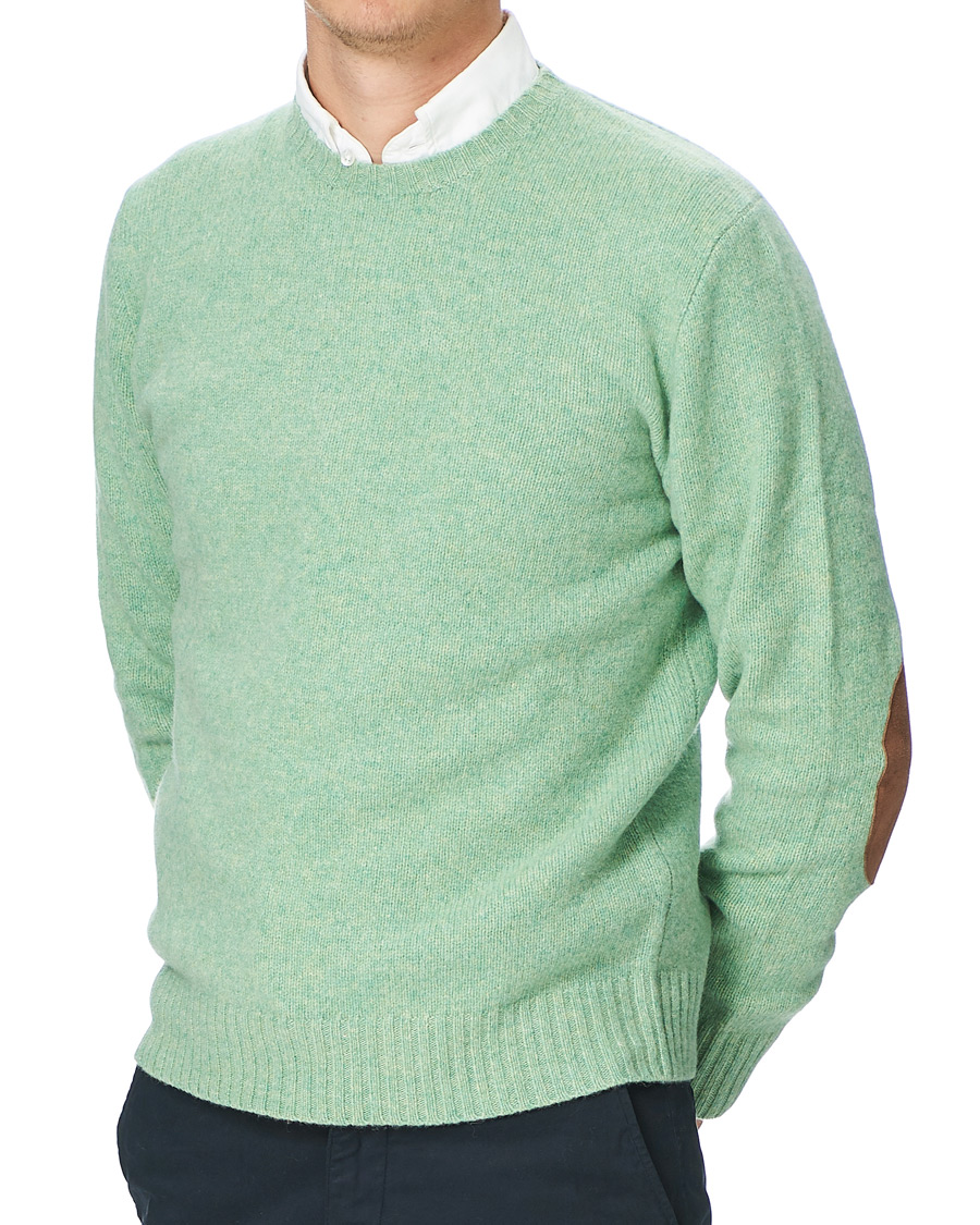 Herren | Pullover | Polo Ralph Lauren | Wool/Cashmere Knitted Crew Neck Sweater Seafoam Green