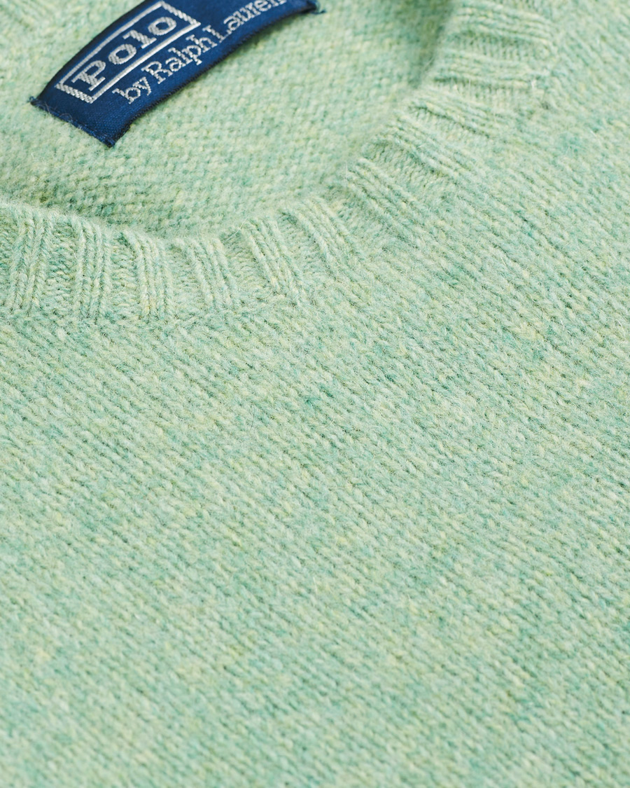 Herren | Pullover | Polo Ralph Lauren | Wool/Cashmere Knitted Crew Neck Sweater Seafoam Green