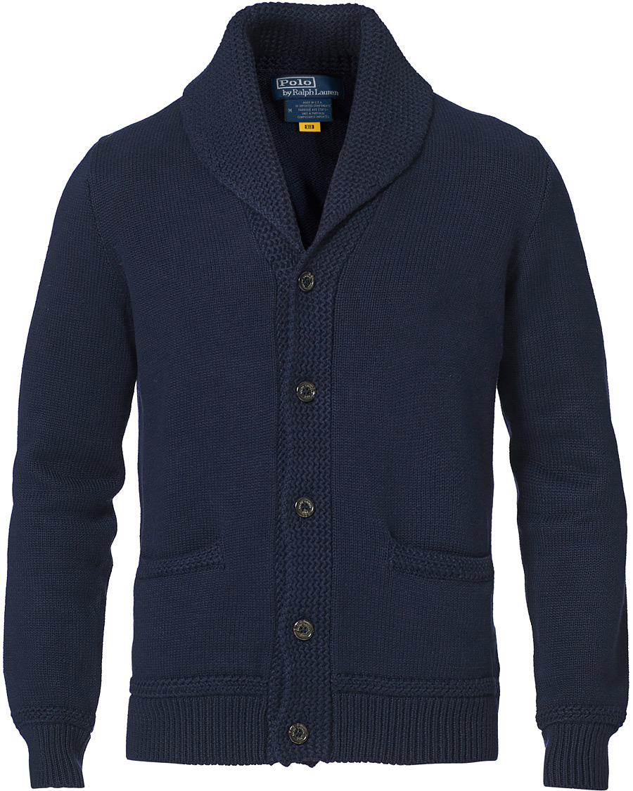 Herren | Pullover | Polo Ralph Lauren | Cotton Knitted Flag Cardigan Hunter Navy