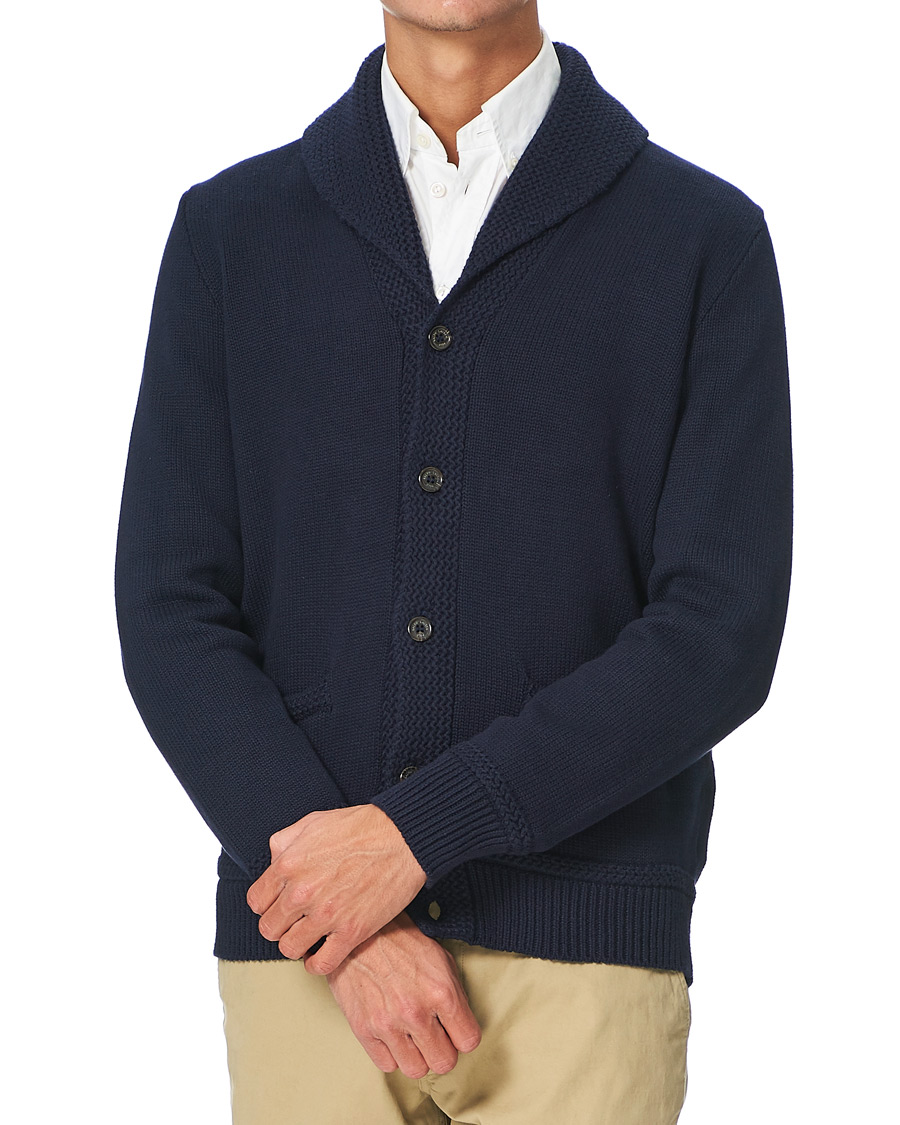 Herren | Pullover | Polo Ralph Lauren | Cotton Knitted Flag Cardigan Hunter Navy