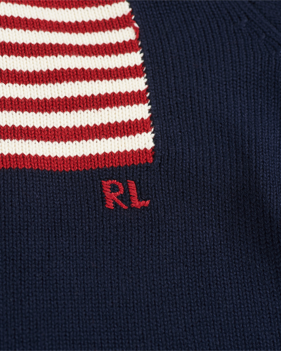 Herren | Pullover | Polo Ralph Lauren | Cotton Knitted Flag Cardigan Hunter Navy