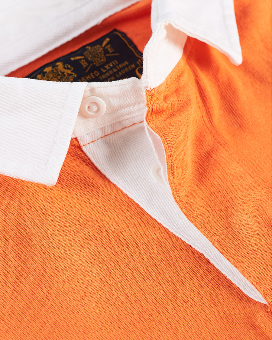 Herren | T-Shirts | Polo Ralph Lauren | Block Stripe Rugby Kona Orange/Deep Blue