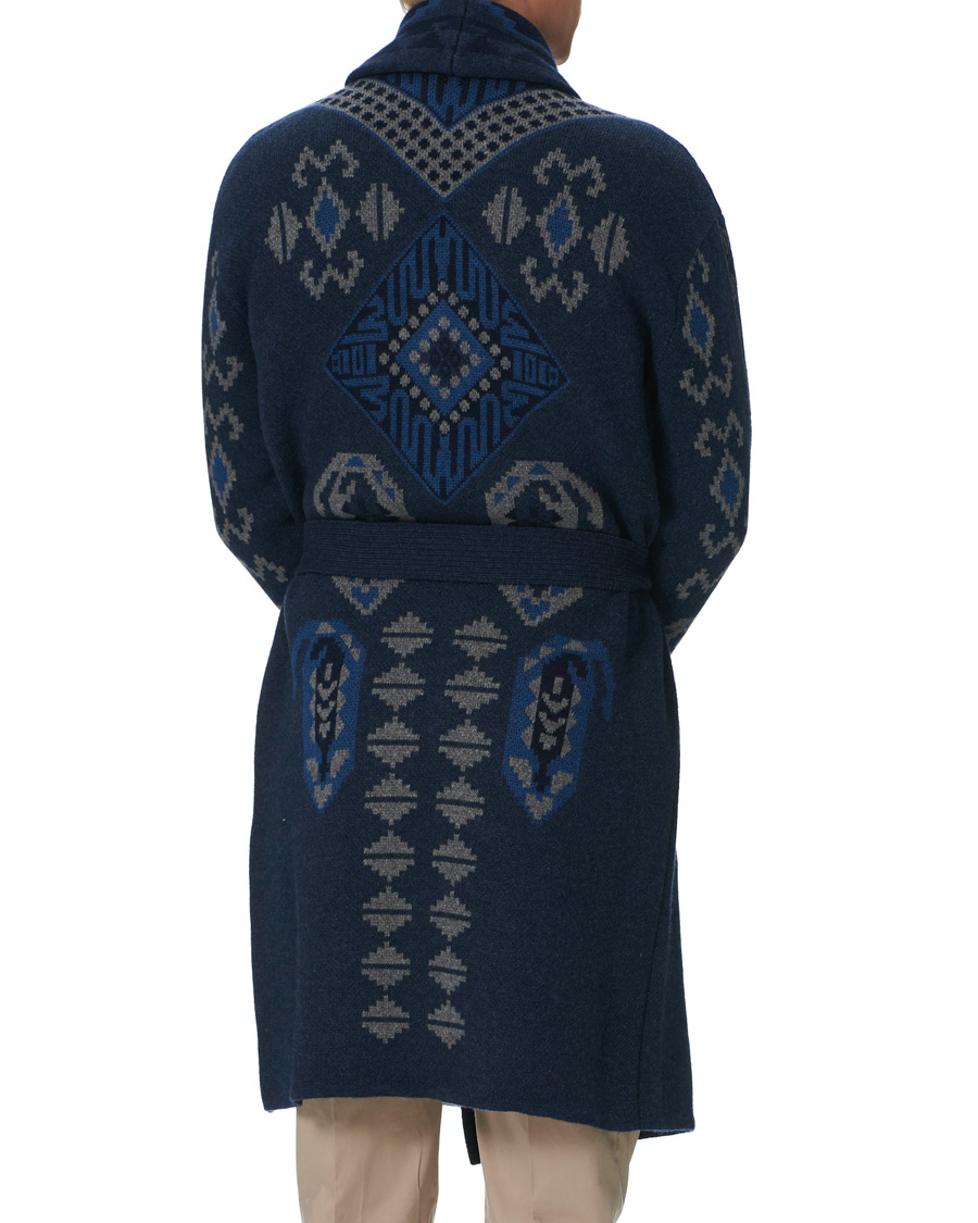 Herren | Schlafanzüge & Bademäntel | Etro | Wool Jacquard Shawl Robe Navy