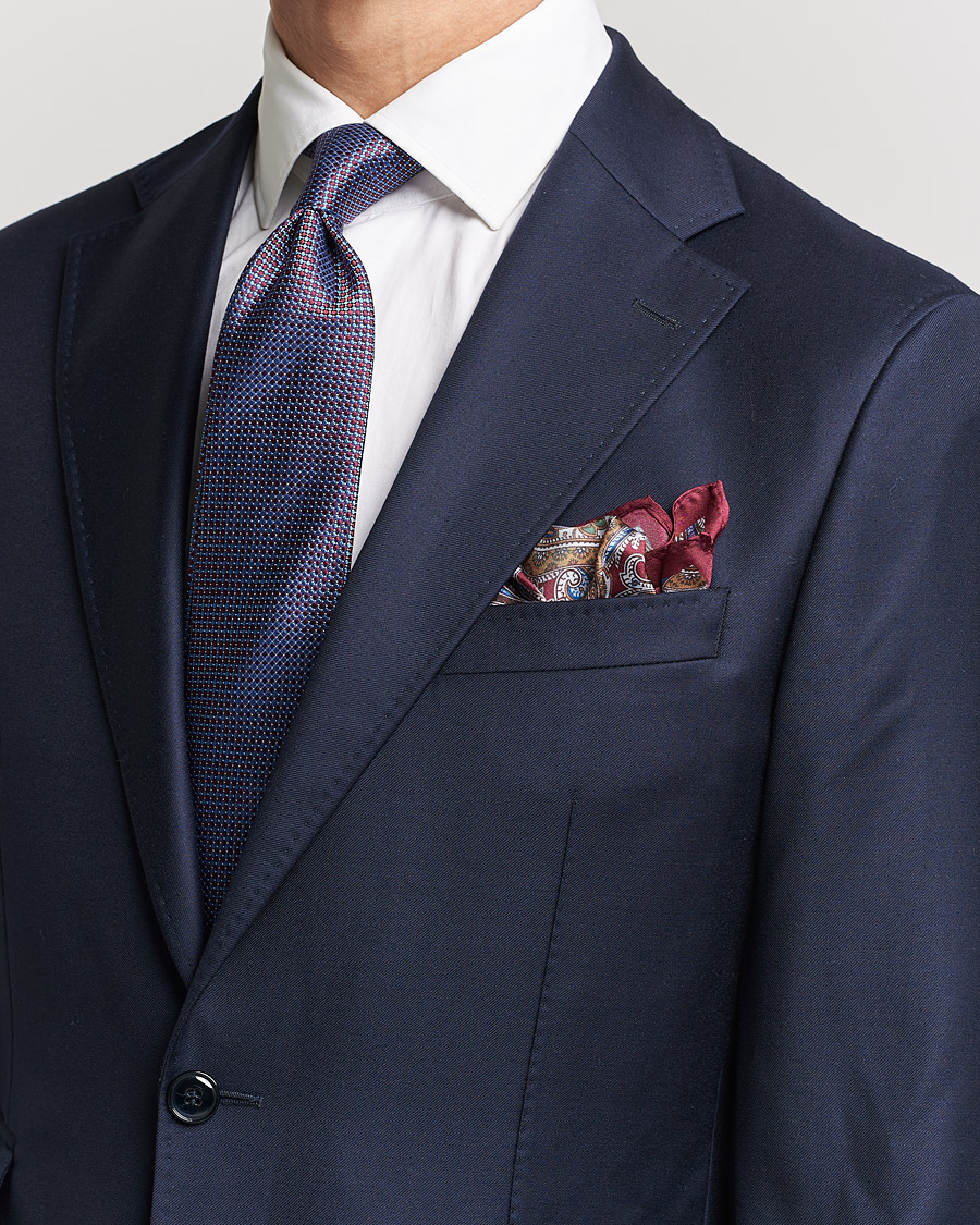 Herren |  | Amanda Christensen | Box Set Silk 8 cm Paisley Tie And Pocket Square Wine