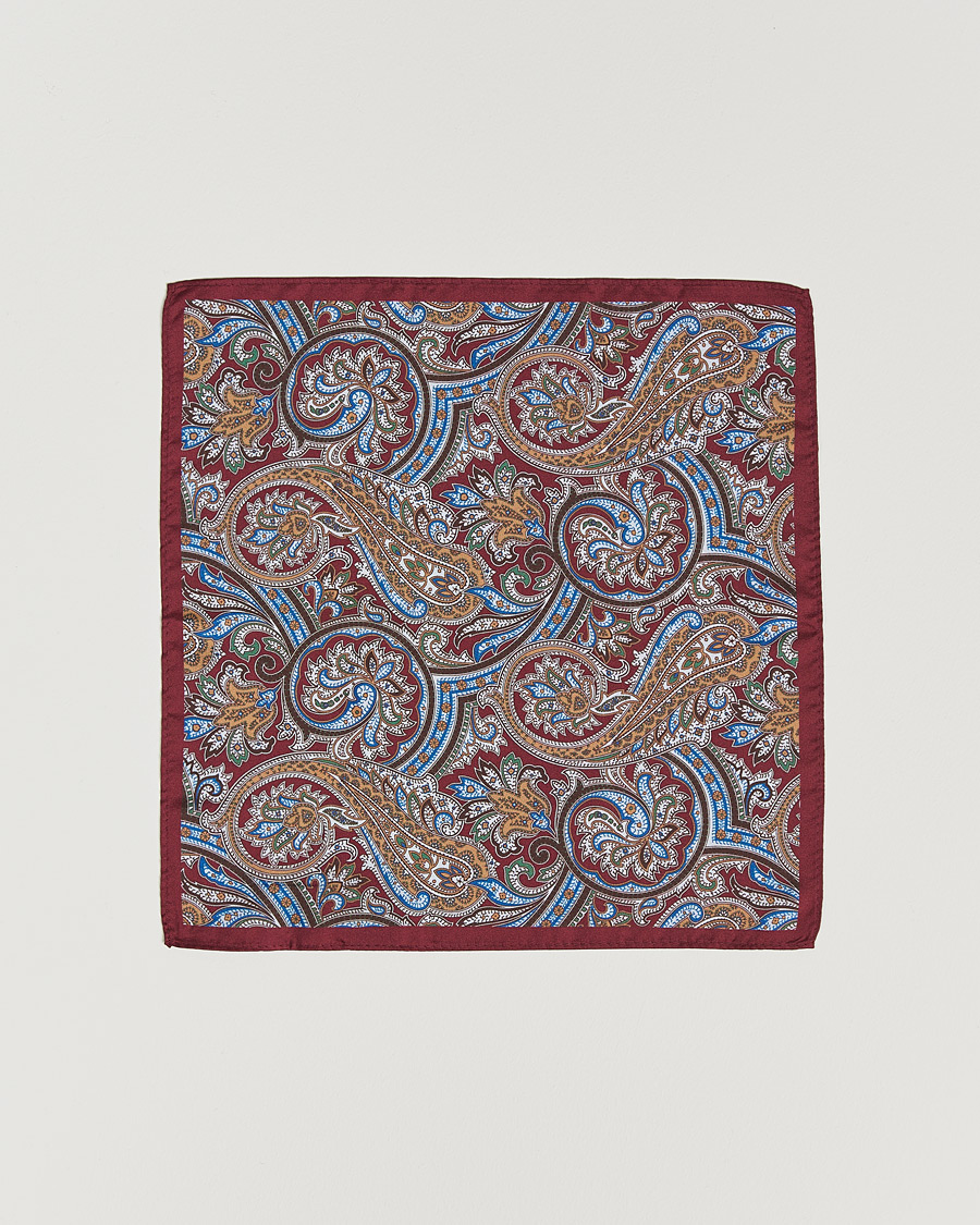 Herren | Amanda Christensen Box Set Silk 8 cm Paisley Tie And Pocket Square Wine | Amanda Christensen | Box Set Silk 8 cm Paisley Tie And Pocket Square Wine