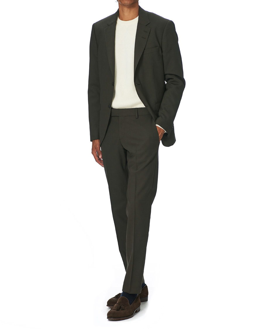 Herren | Sakkos | Tiger of Sweden | Jamonte Wool Suit Blazer Olive Extreme