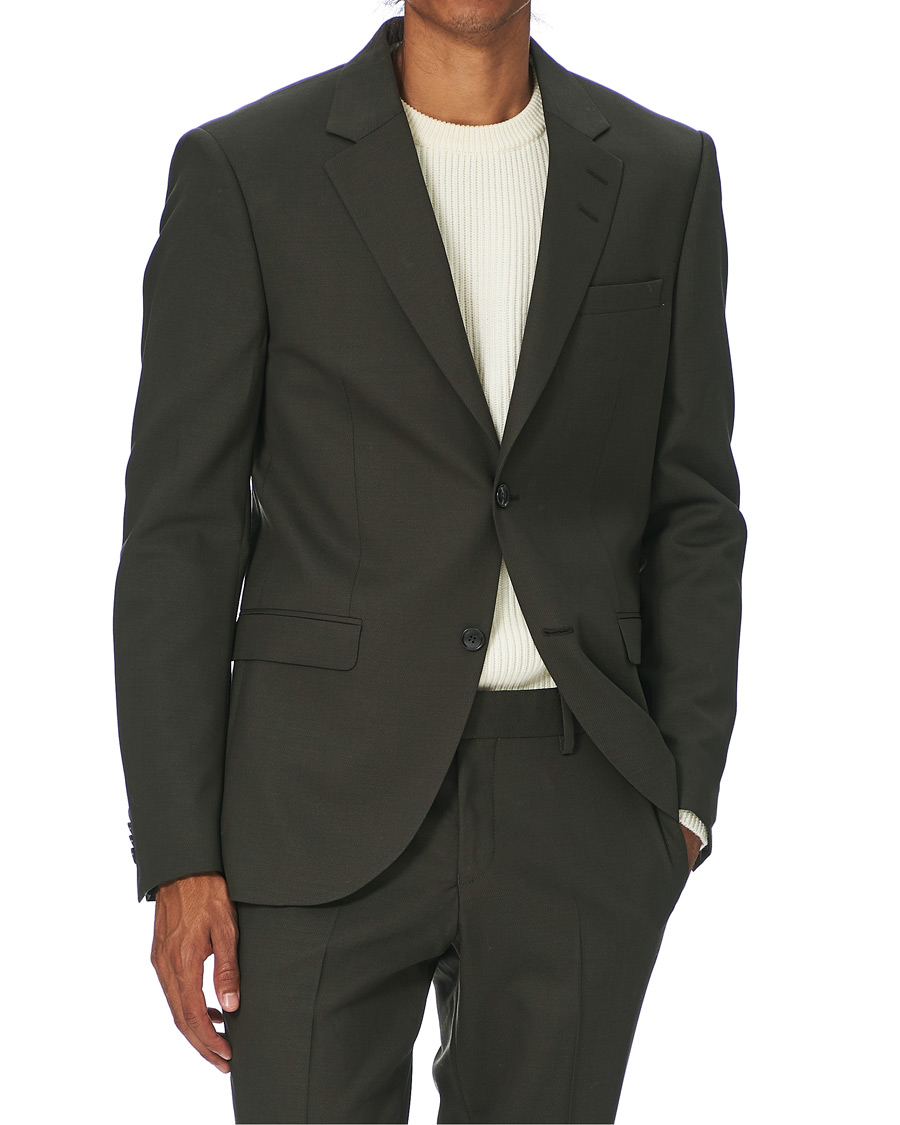 Herren | Sakkos | Tiger of Sweden | Jamonte Wool Suit Blazer Olive Extreme