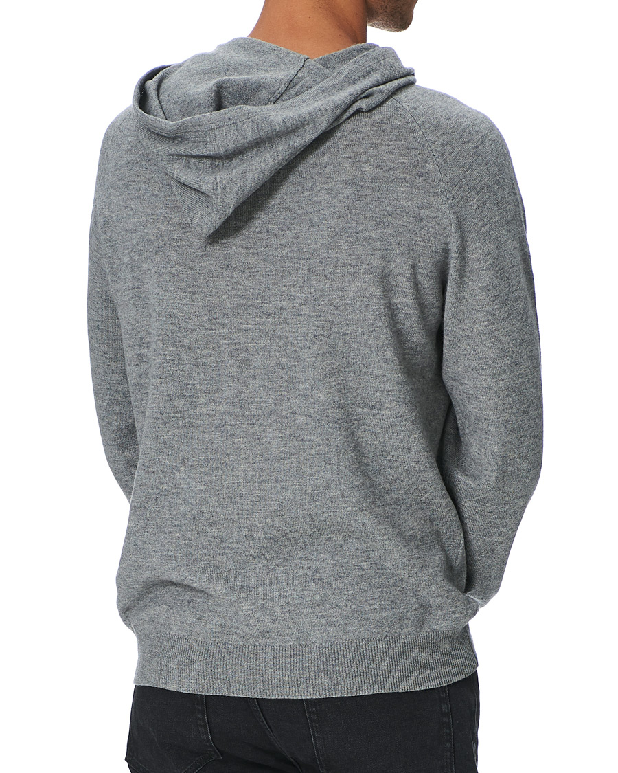 Herren | Pullover | Tiger of Sweden | Nakkne Wool Hoodie Med Grey Mel
