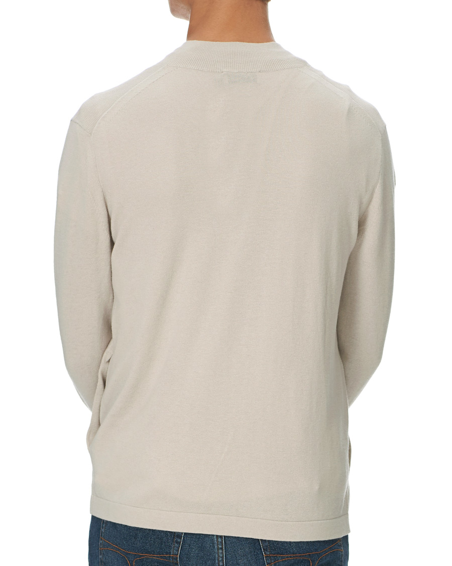 Herren | Pullover | Tiger of Sweden | Kylen Cotton/Merino Zip Moonbeam