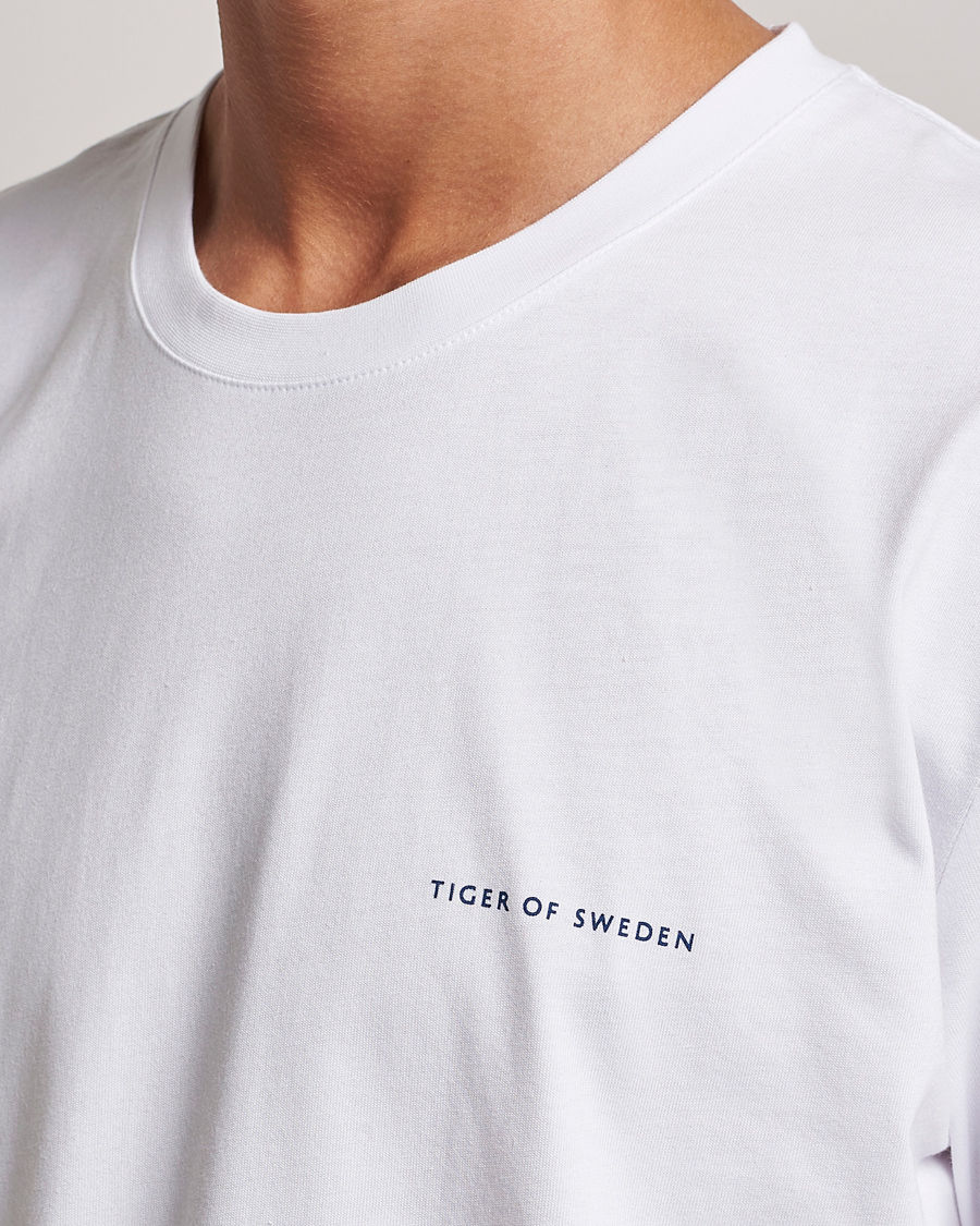 Herren | T-Shirts | Tiger of Sweden | Pro Cotton Logo Tee Bright White