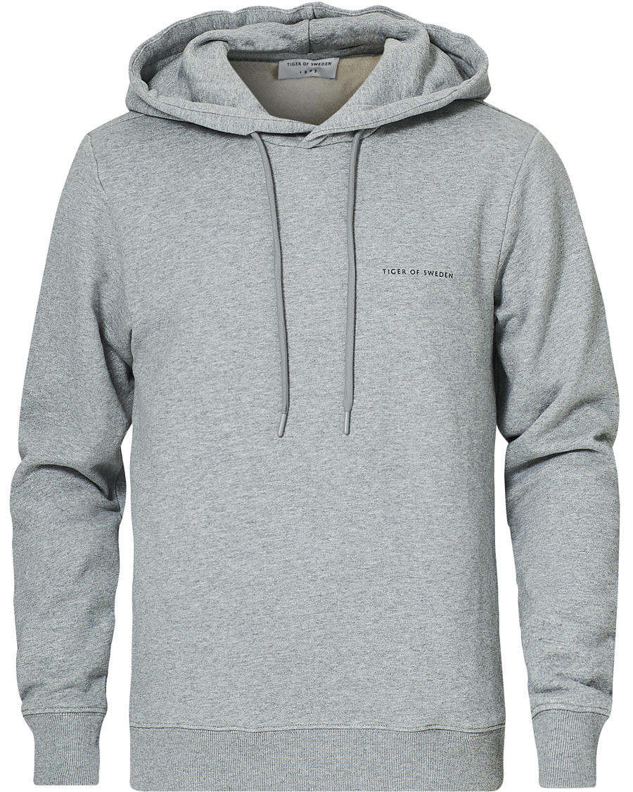 Herren | Pullover | Tiger of Sweden | Dominick Cotton Hoodie Mid Grey Mel