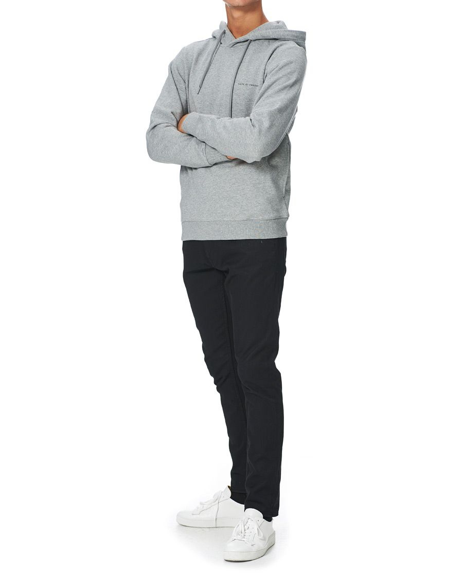 Herren | Pullover | Tiger of Sweden | Dominick Cotton Hoodie Mid Grey Mel