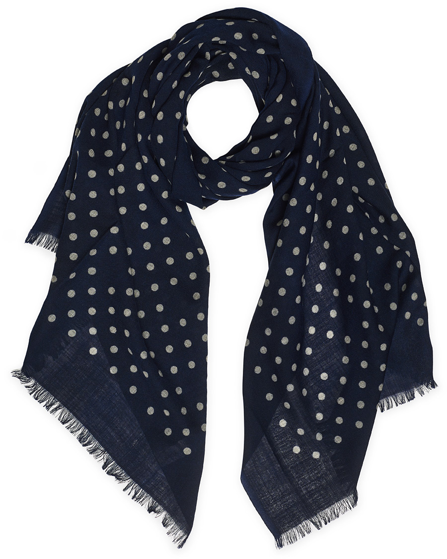 Herren | Altea Printed Dots Scarf Navy | Altea | Printed Dots Scarf Navy