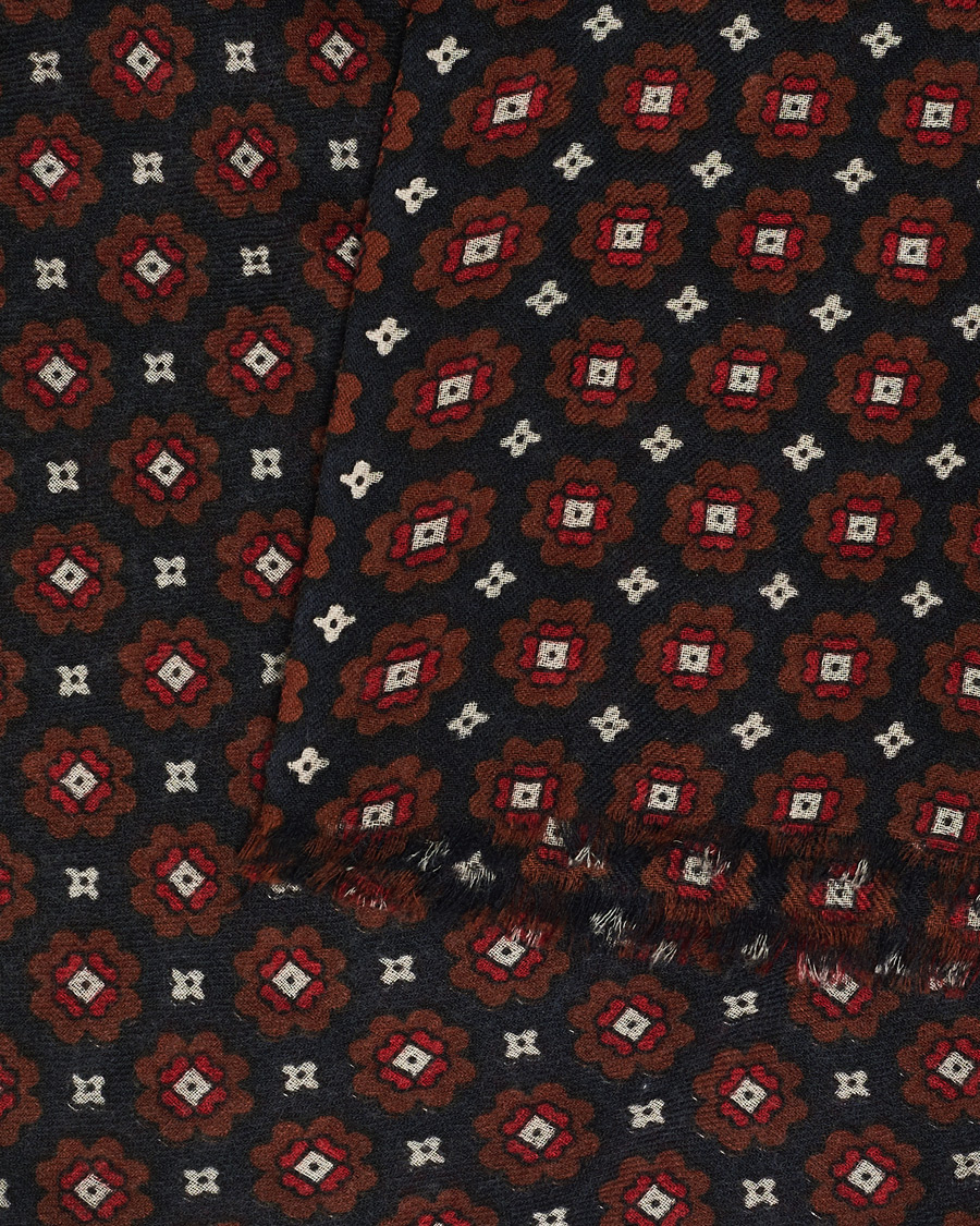 Herren | Altea Printed Medallion Scarf Navy | Altea | Printed Medallion Scarf Navy