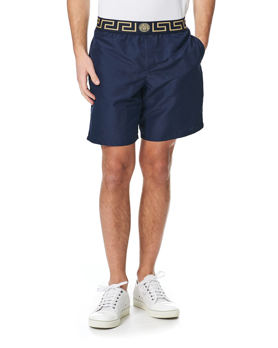 Herren | Badehosen | Versace | Greca Border Swim Trunks Navy