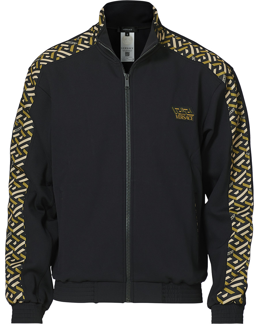 Herren | Pullover | Versace | Monogram Zip Sweater Black