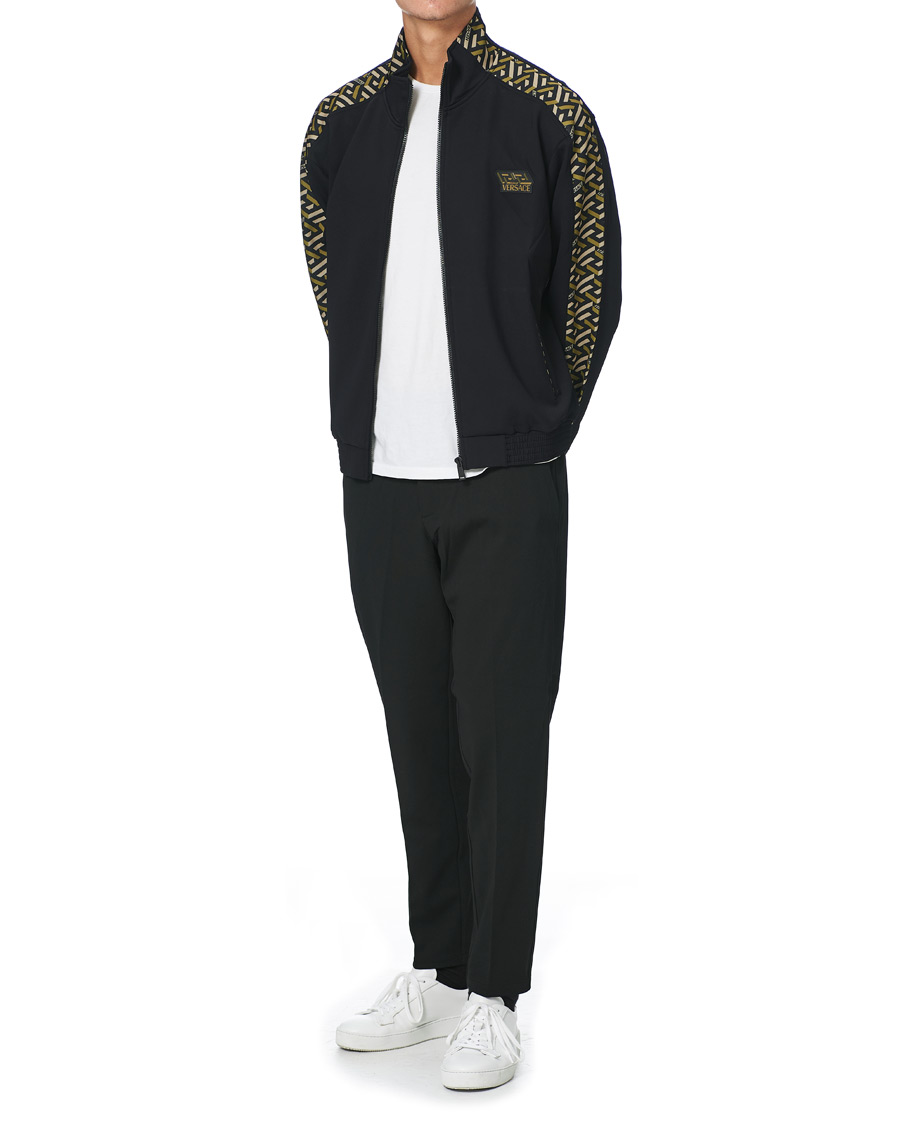 Herren | Pullover | Versace | Monogram Zip Sweater Black
