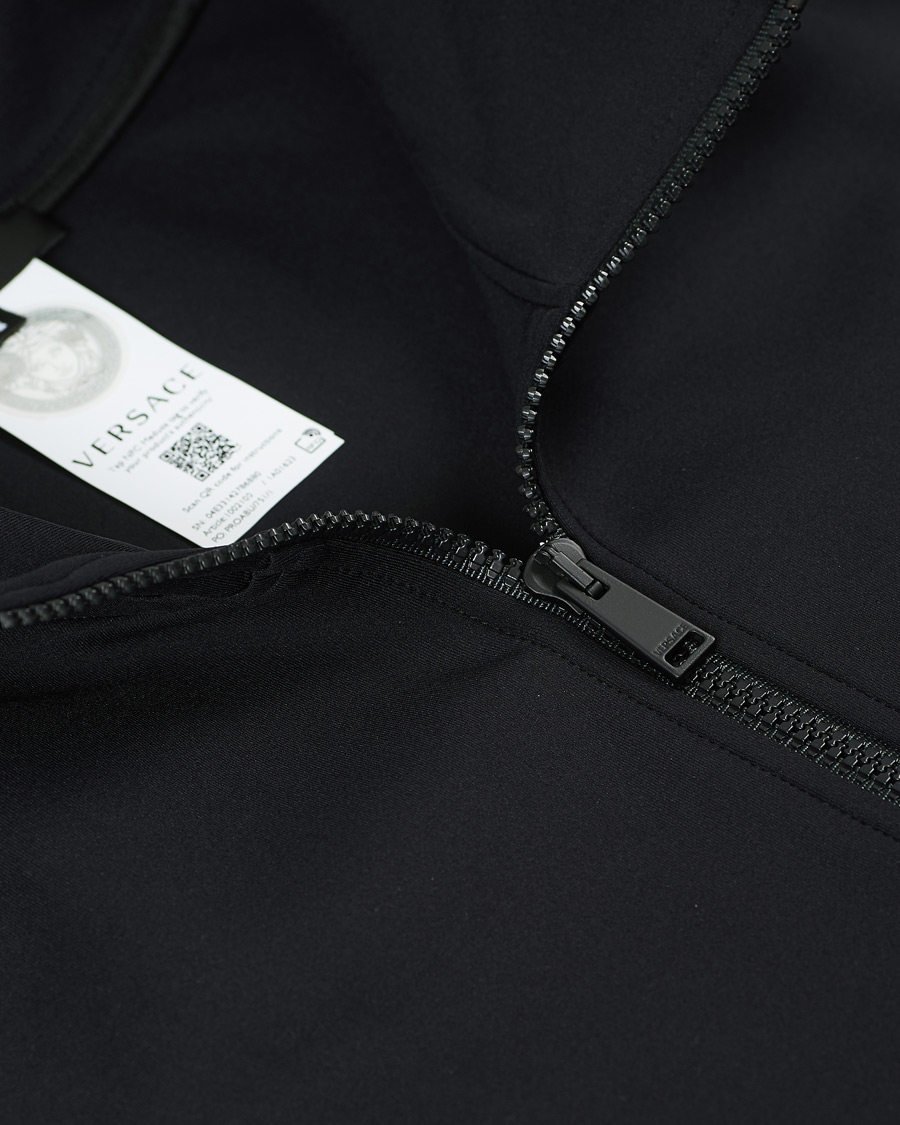 Herren | Pullover | Versace | Monogram Zip Sweater Black
