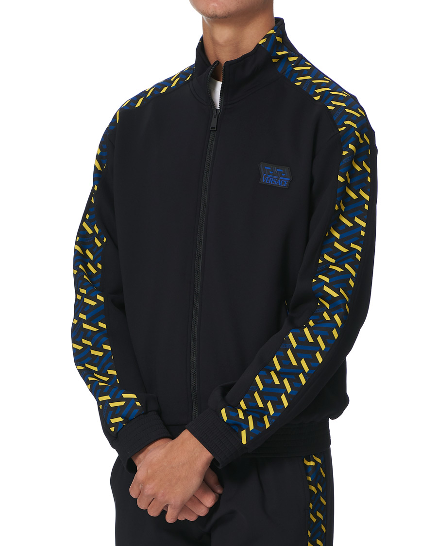 Herren | Pullover | Versace | Monogram Zip Sweater Navy