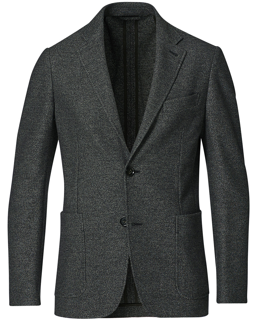 Herren | Sakkos | Ermenegildo Zegna | Wool Blend Jersey Blazer Grey Melange