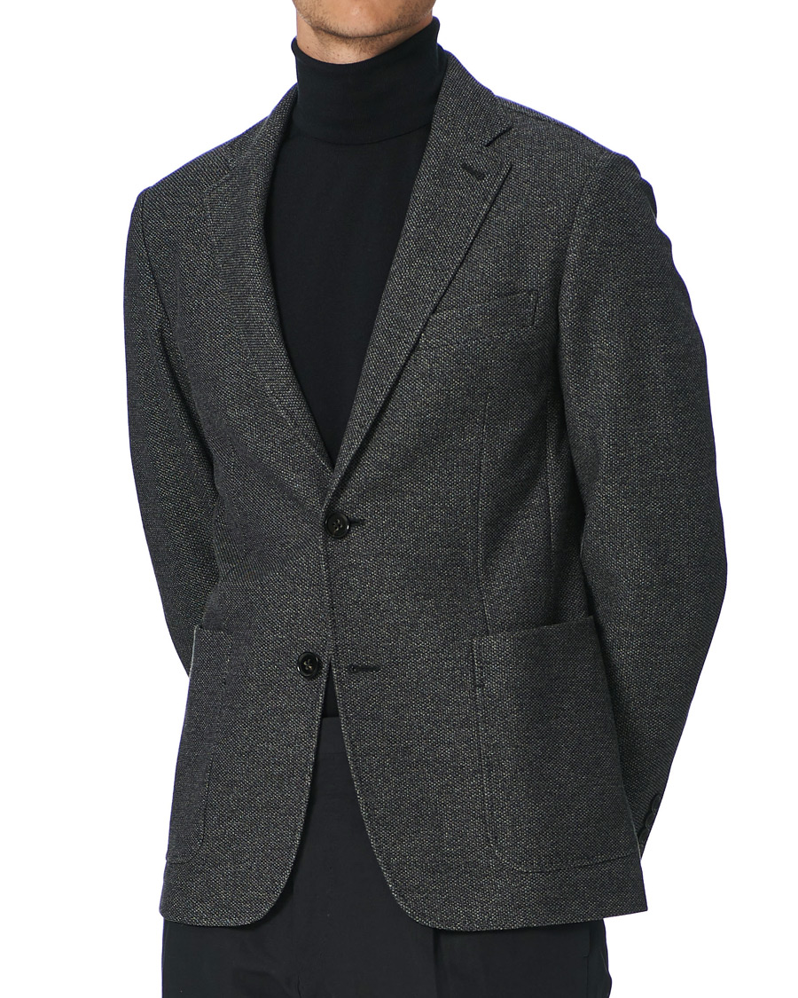 Herren | Sakkos | Ermenegildo Zegna | Wool Blend Jersey Blazer Grey Melange