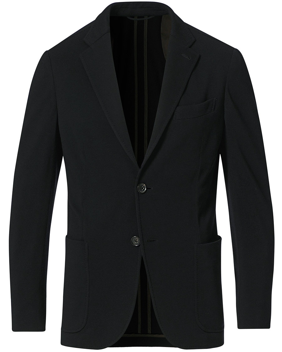 Herren | Sakkos | Ermenegildo Zegna | 15 Mil Wool Jersey Blazer Black