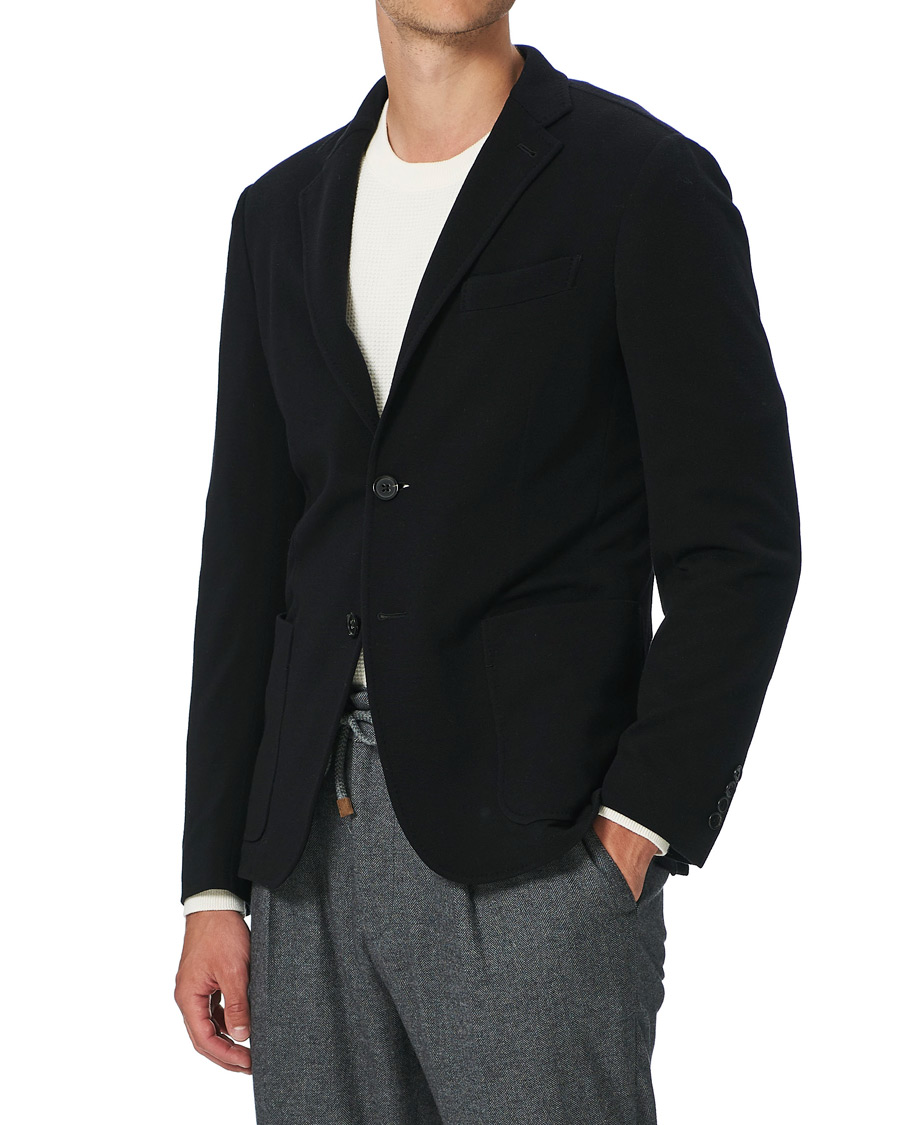 Herren | Sakkos | Ermenegildo Zegna | 15 Mil Wool Jersey Blazer Black