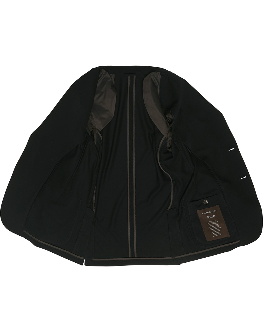 Herren | Sakkos | Ermenegildo Zegna | 15 Mil Wool Jersey Blazer Black