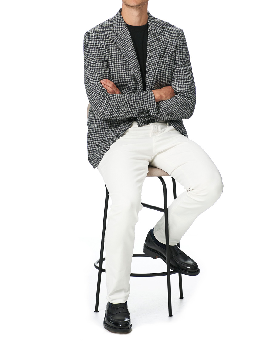 Herren | Sakkos | Ermenegildo Zegna | Wool/Cashmere Houndstooth Blazer Dark Grey
