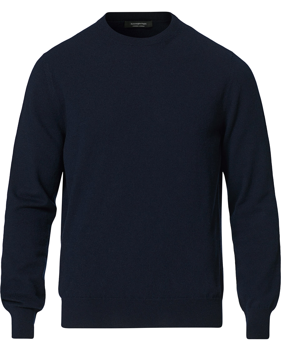 Herren | Pullover | Ermenegildo Zegna | Cashmere Crew Neck Sweater Navy