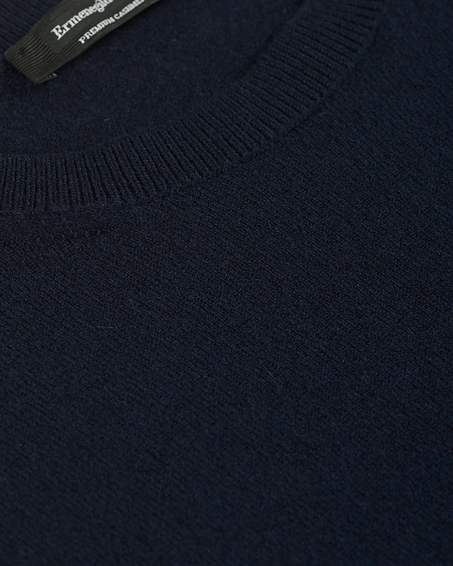 Herren | Pullover | Ermenegildo Zegna | Cashmere Crew Neck Sweater Navy
