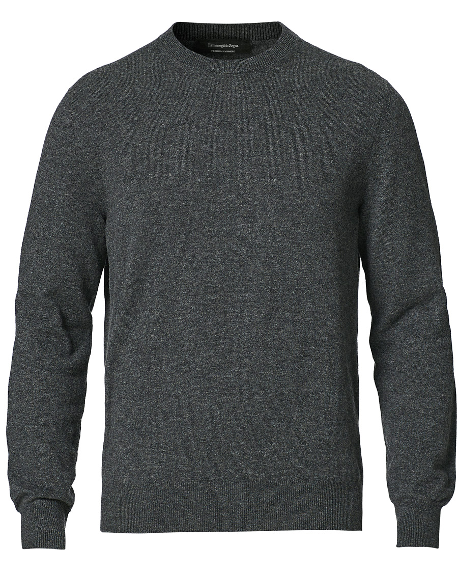 Herren | Pullover | Ermenegildo Zegna | Cashmere Crew Neck Sweater Dark Grey
