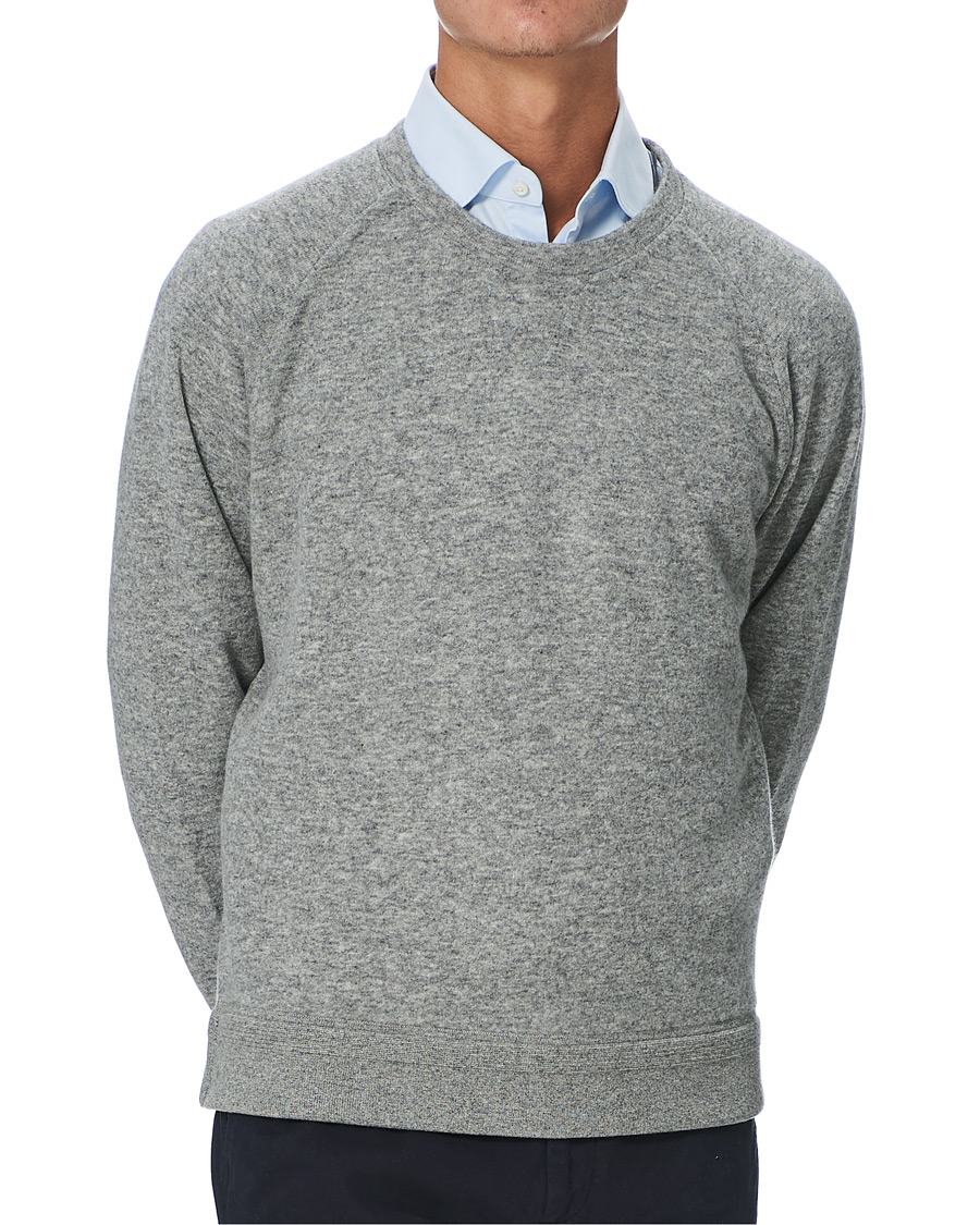 Herren | Pullover | Ermenegildo Zegna | Double Construction Cashmere Sweatshirt Silver Grey