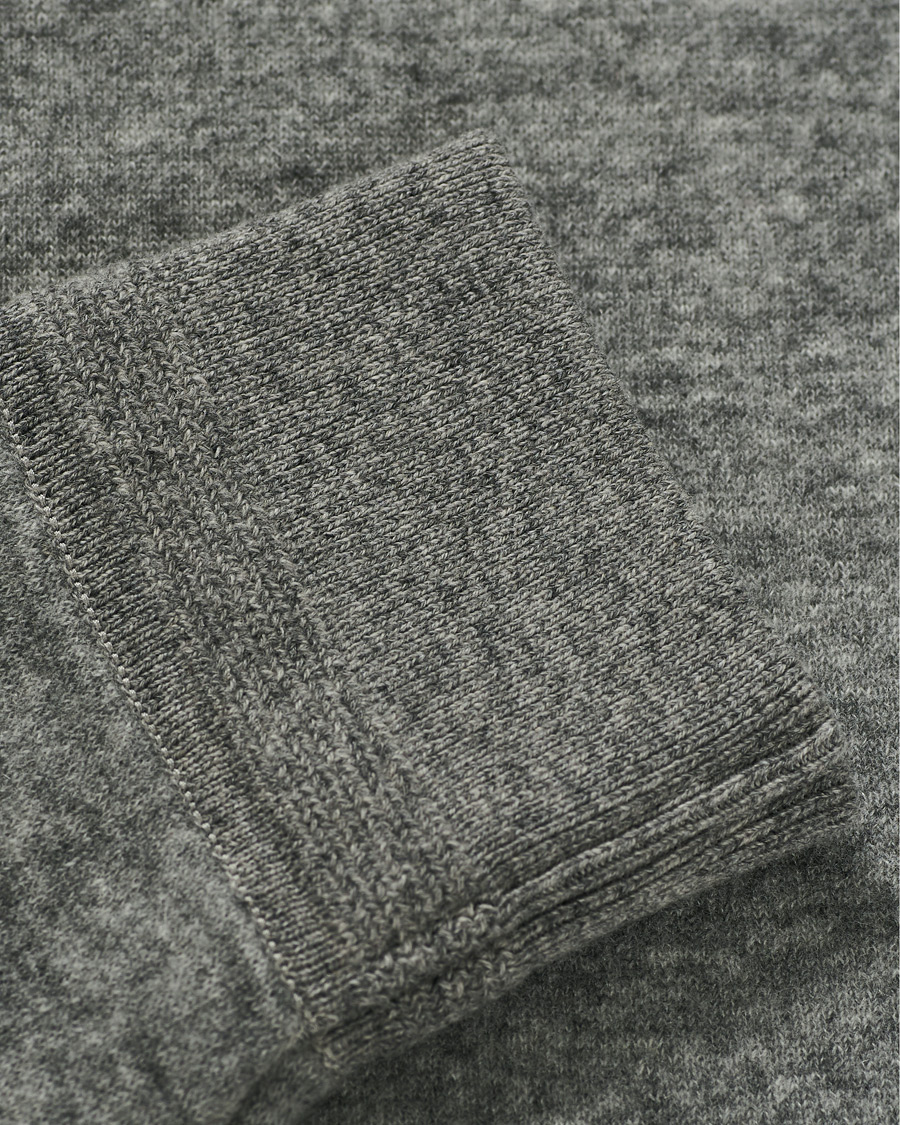 Herren | Pullover | Ermenegildo Zegna | Double Construction Cashmere Sweatshirt Silver Grey