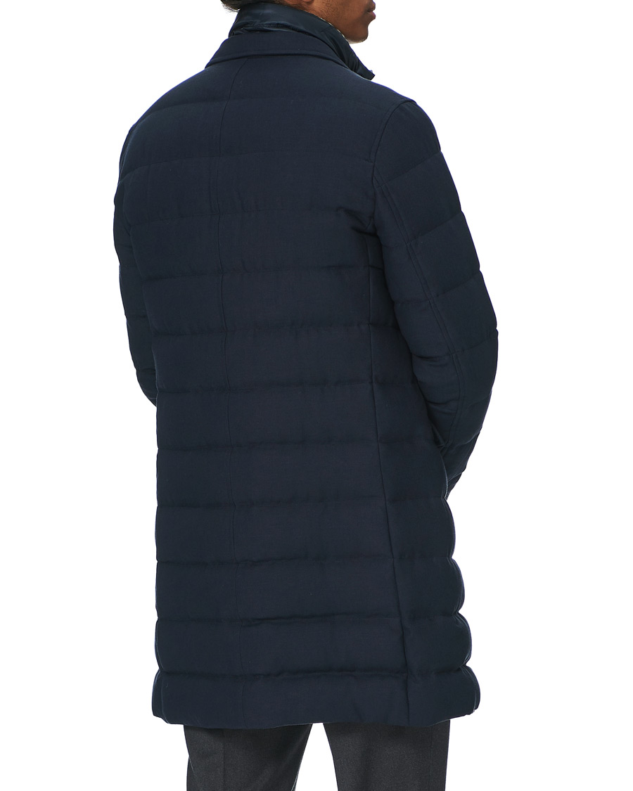 Herren | Jacken | Herno | Flannel Long Down Jacket Navy
