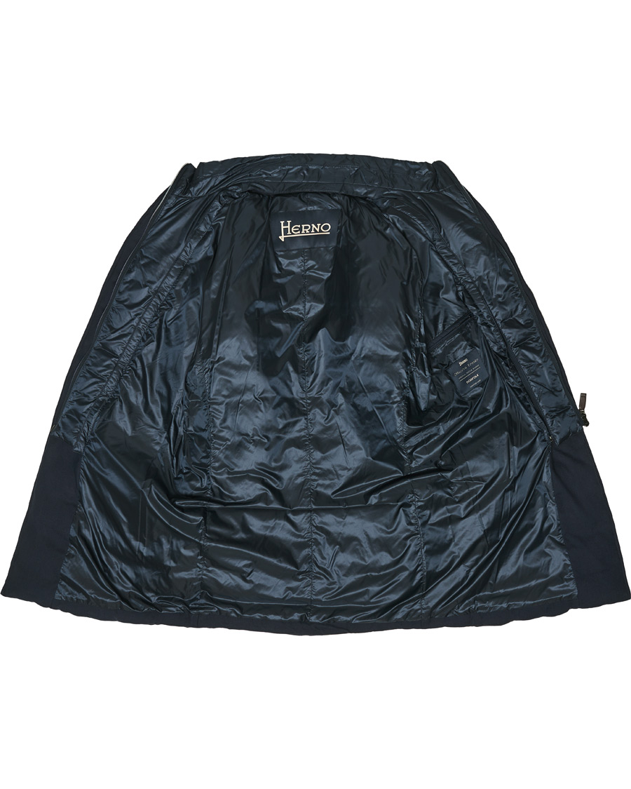Herren | Jacken | Herno | Flannel Long Down Jacket Navy